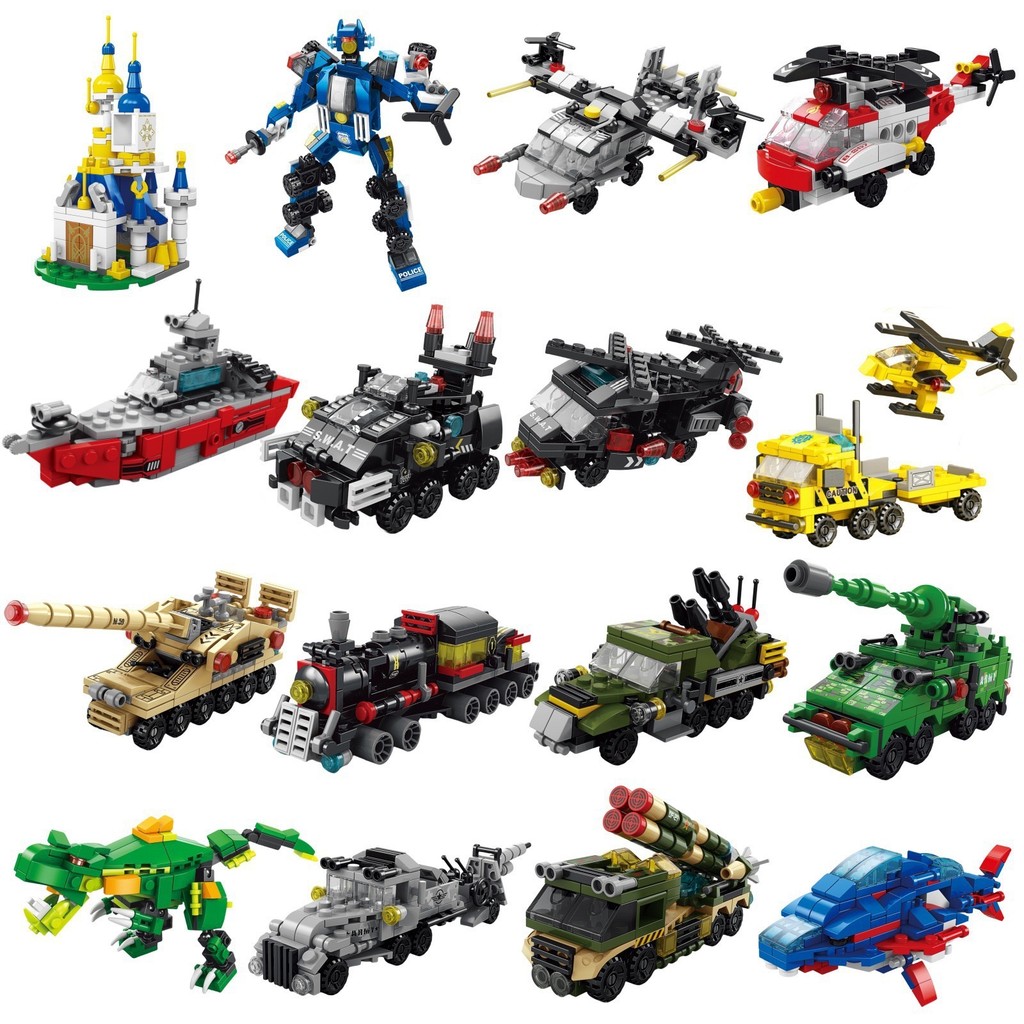 Kids Toys Helicopter - 6 IN 1 City Engineering Car