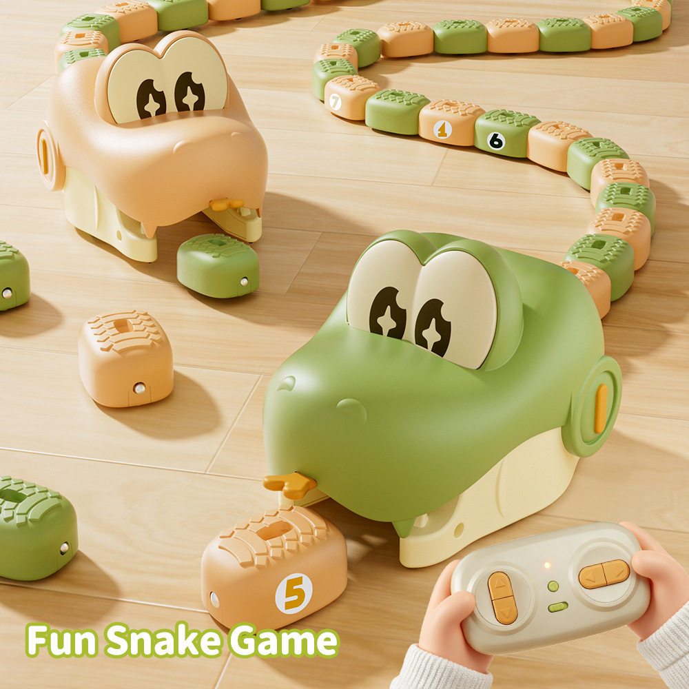 Kids Toys Remote Car - Fire RC Magnetic Greedy Snake Car