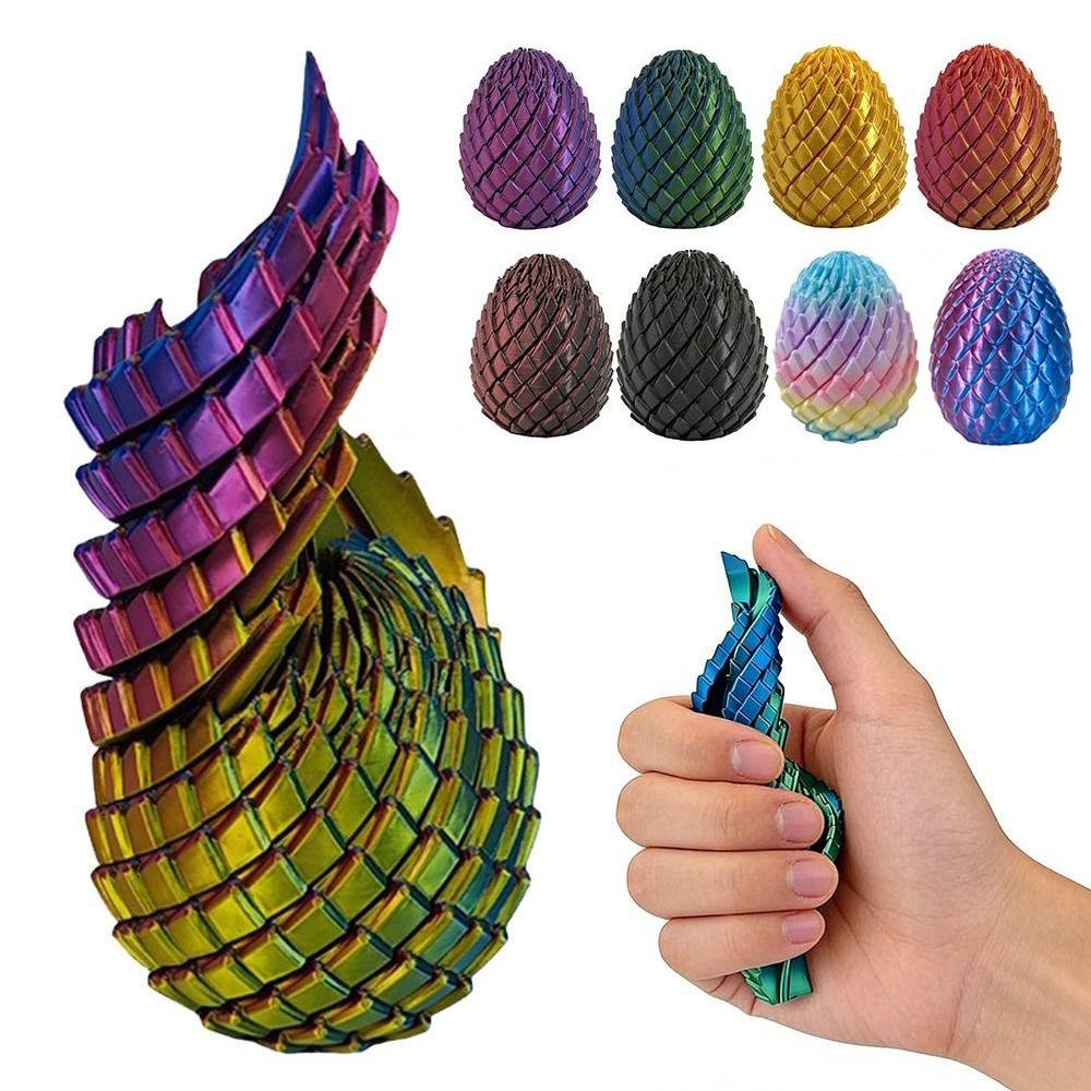 Kids Toys Basket - 3D Printed Twisty Fidget Dragon Egg