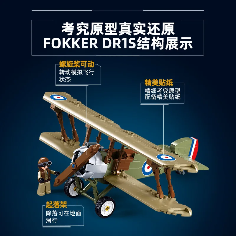 Military WW1 UK F. 1 Biplane S - Kids Toys Uk review and price