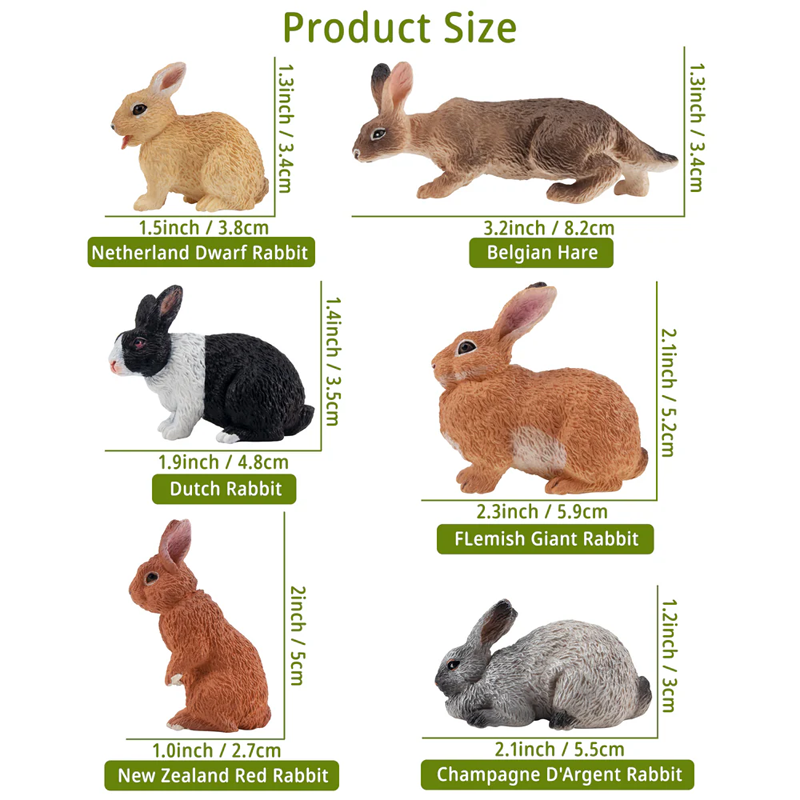 12Pcs Simulation Rabbit Farm A - Kids Toys Variety review and price