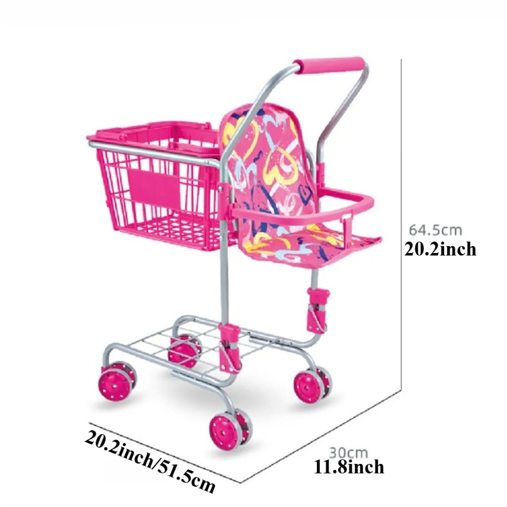 Baby Doll Shopping Cart for Gi - Kids Toys Basket review and price