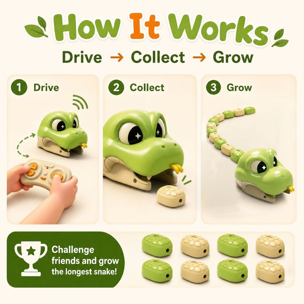Remote Controlled Greedy Snake - Kids Toys Remote Car review and price