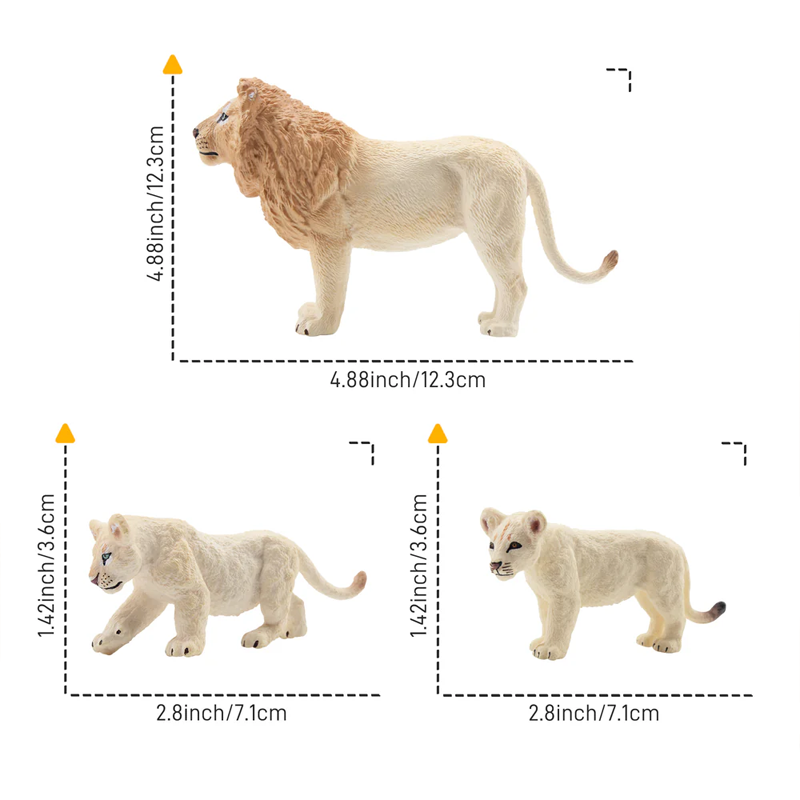 6Pcs Simulation White Lion Fam - Kids Toys Variety review and price