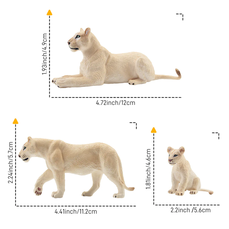 6Pcs Simulation White Lion Fam - Kids Toys Variety review and price