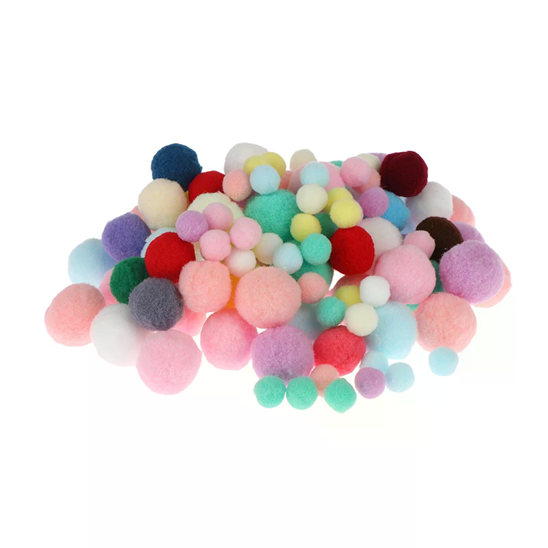 100Pcs 10/15/20/25/30MM Fluffy - Kid Toys And Craft review and price